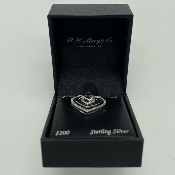 Diamond Multi-Heart 18" Pendant Necklace (1/10 ct. t.w.) in Sterling Silver NIB - Picture 8 of 12